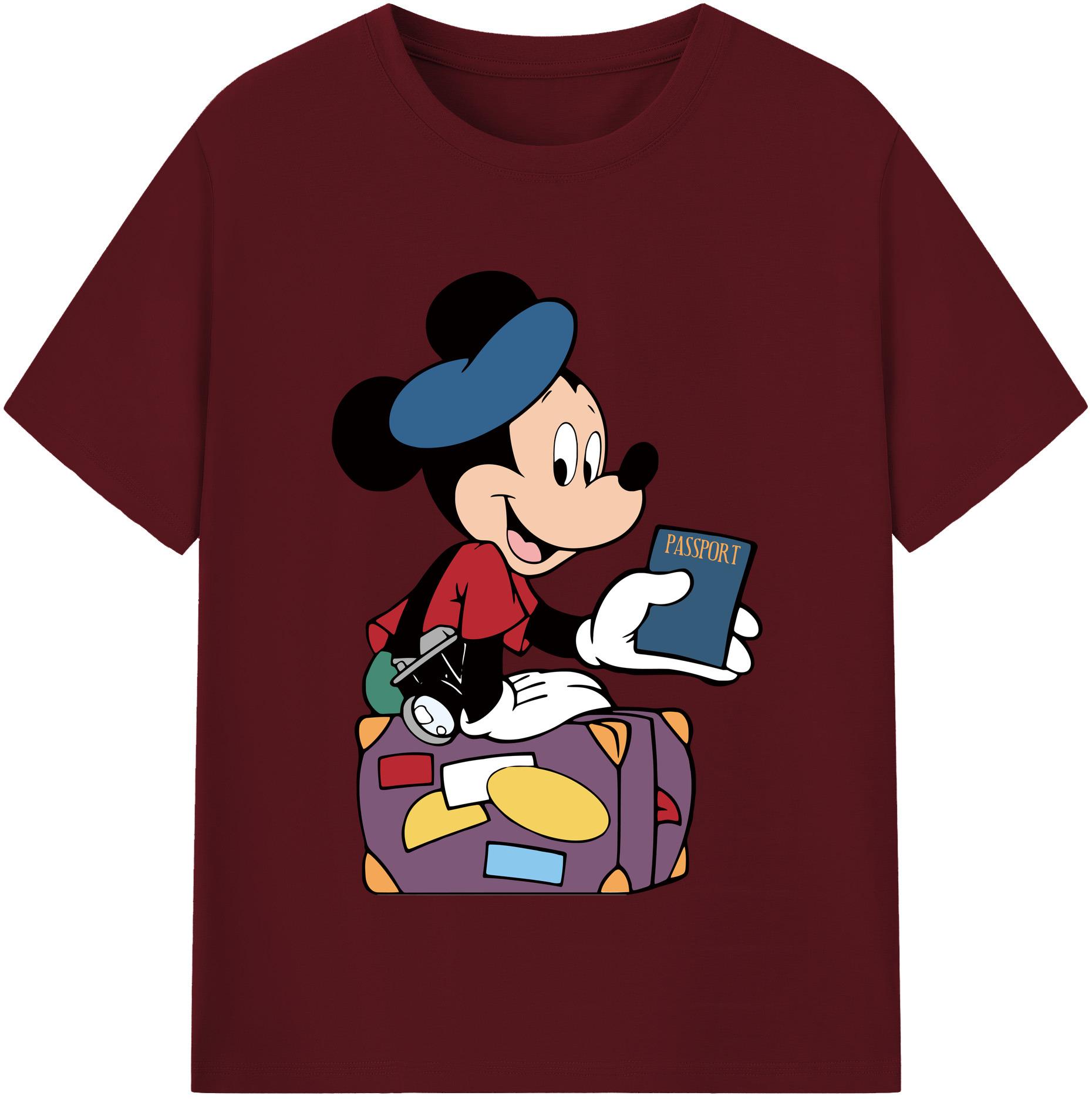 （画像用） ミッキーマウス Mickey Mouse 綿100％半袖Tシャツ（フロントプリント）
